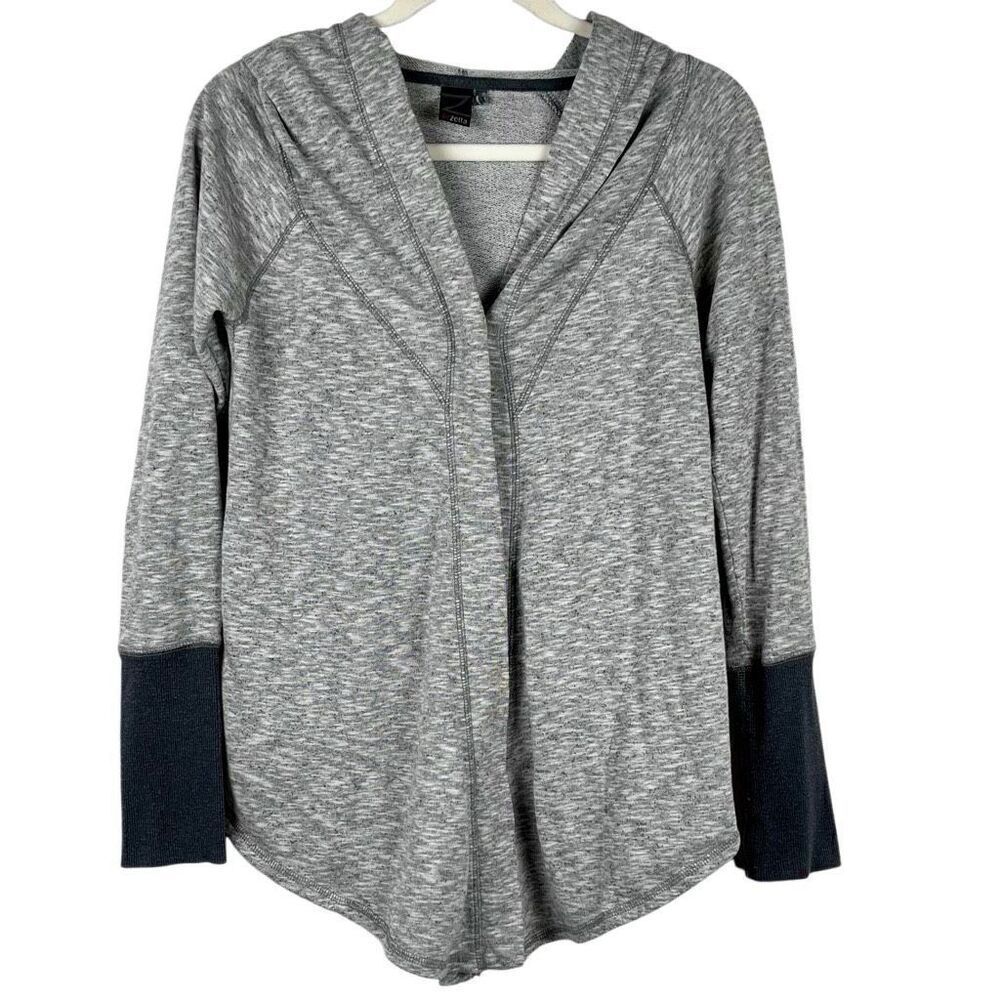 Z By Zella Gray Hooded Cardigan XS